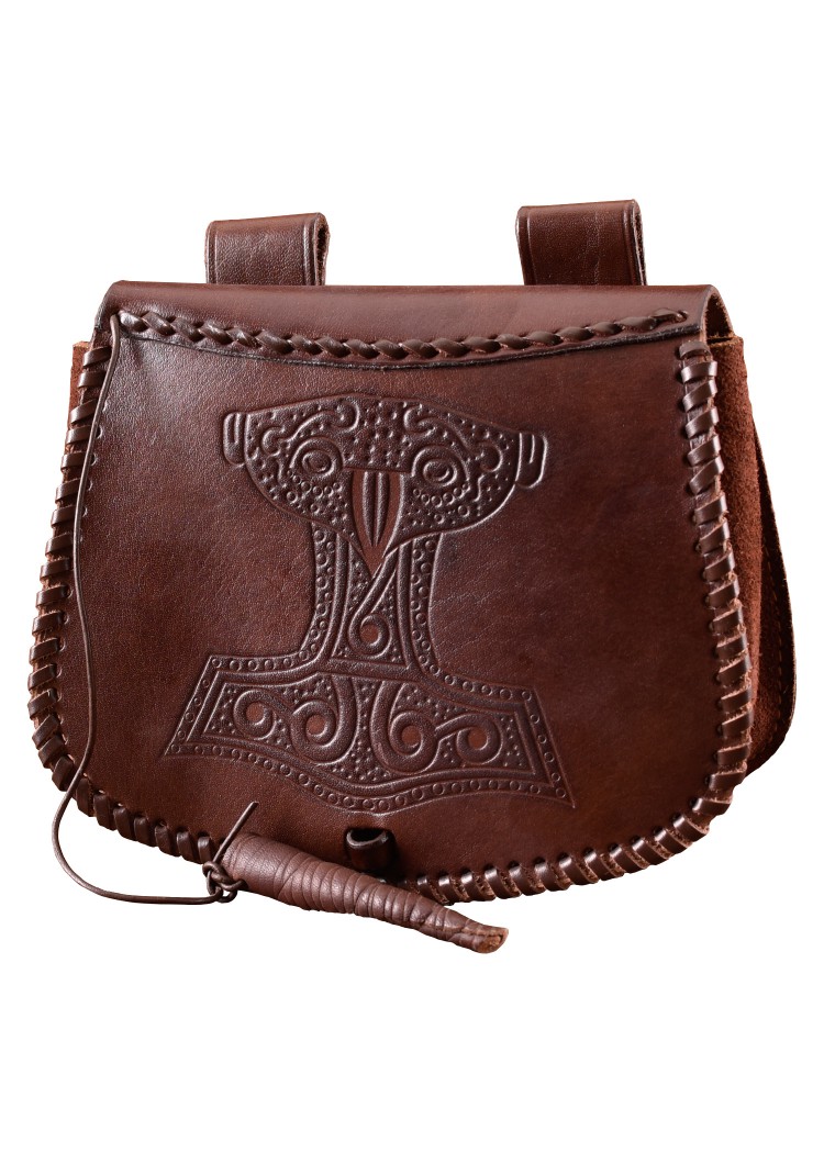 foto Leather pouch with Thors Hammer embossing